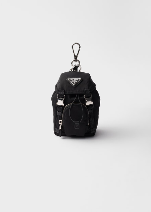 Prada Re-Nylon Mini Pouch Keychain Charm
