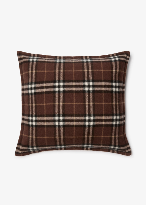 Burberry Checked Cashmere Cushion