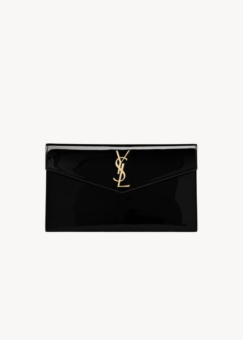 UPTOWN POUCH IN PATENT LEATHER in Black 
