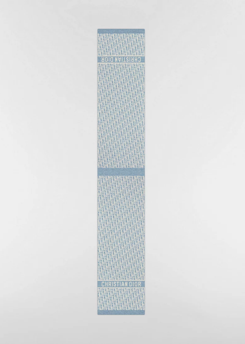 DiorAlps Dior Oblique Scarf Ecru and Chambray 