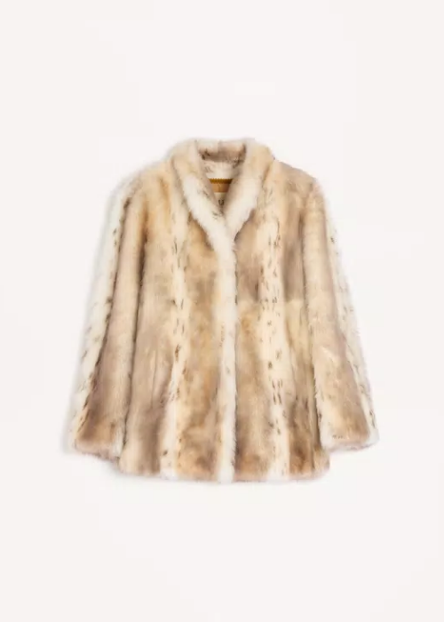 Shearling Coat for Woman in Ivory | Valentino 