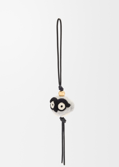 Owl Charm in Felt & Calfskin