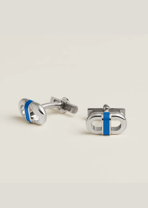 Maillon cufflinks - Blue 