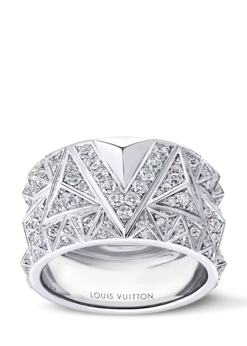 Pure V Ring, White Gold and Diamonds