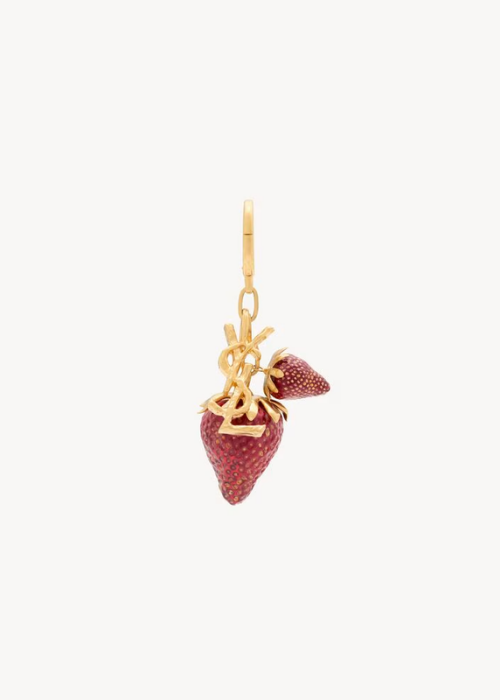 CASSANDRE strawberry bag charm in resin 