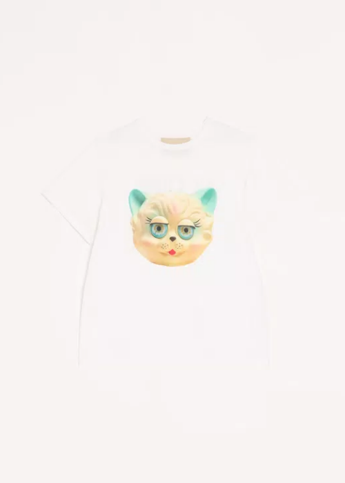 Valentino Cotton T-shirt With Le Chat De La Maison Print