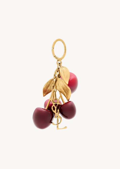 CASSANDRE cherry bag charm in resin