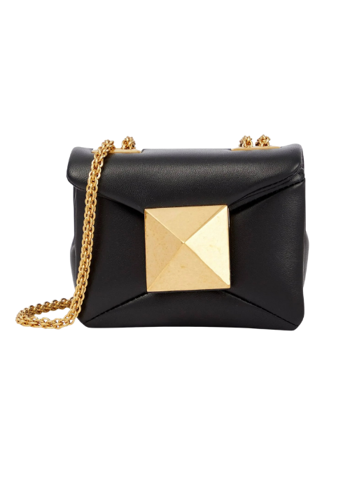 Valentino Garavani One Stud Embroidered Micro Bag with Chain