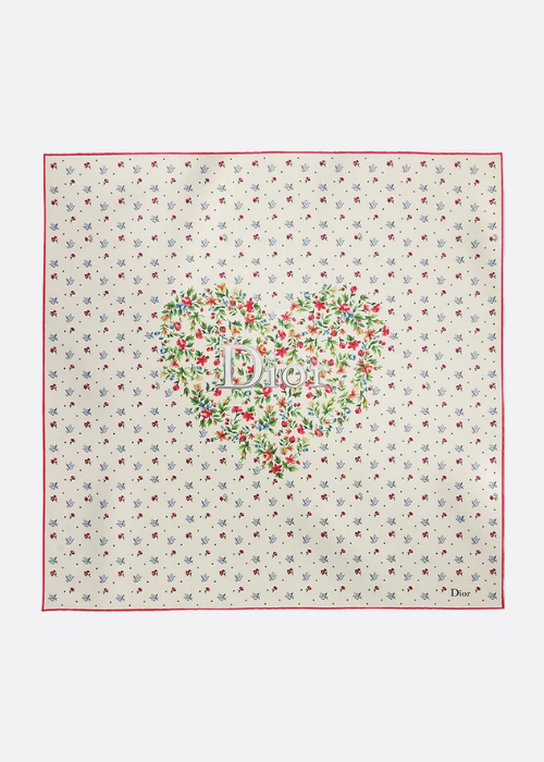 Dioramour Doves & Roses 70 Square Scarf Multicolor 