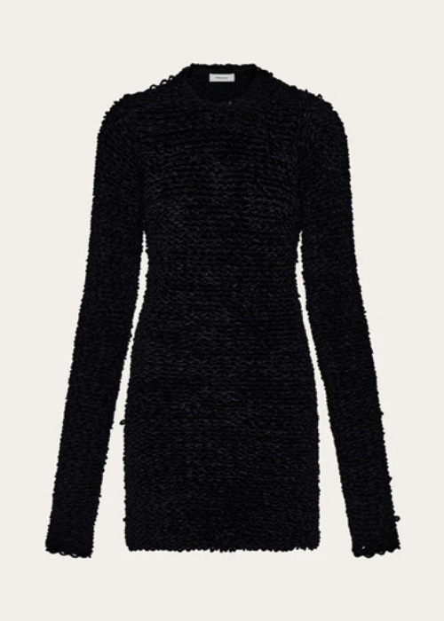 Astrakhan effect short dress - Women | Ferragamo