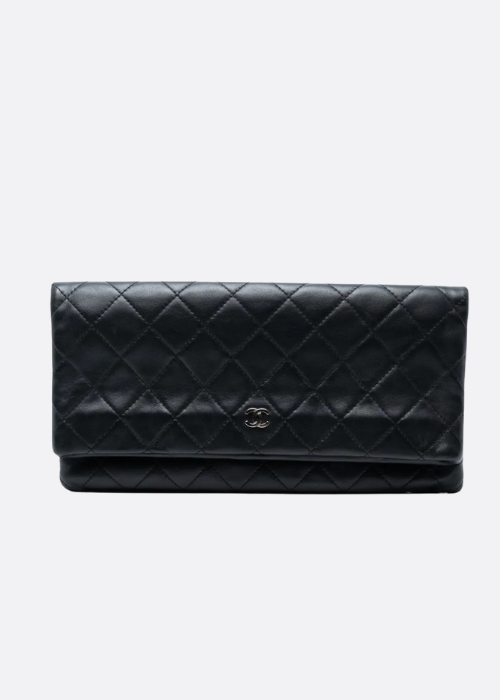 Lambskin CC Long Flap Wallet