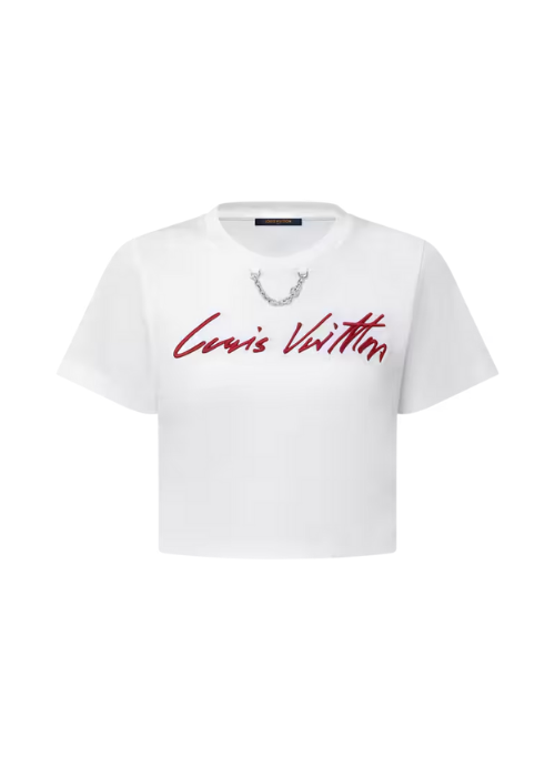 Cursive Signature Crop Top 