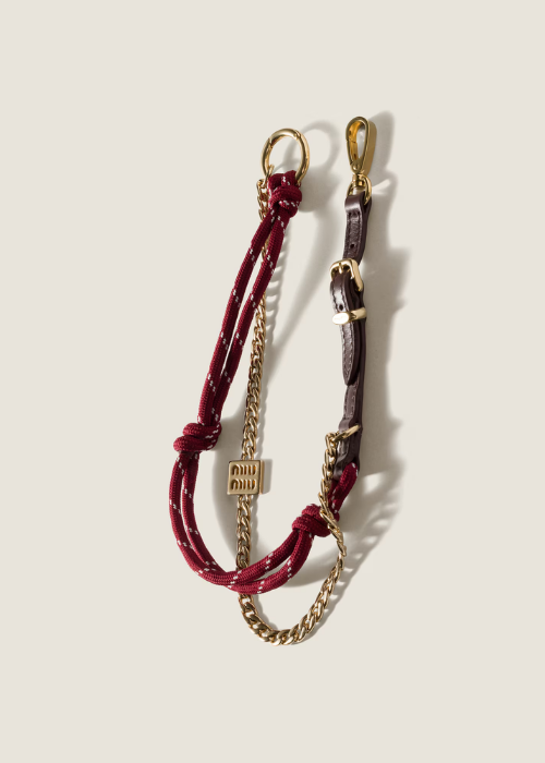 Briarwood/amaranth Leather, Cord And Metal