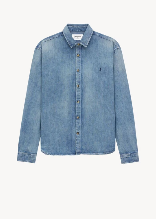 CASSANDRE SHIRT IN DAY BLUE DENIM in Blue