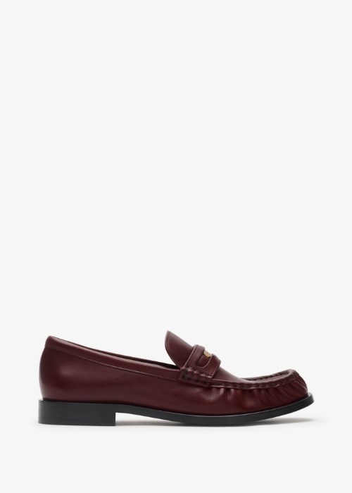 Leather Cadet Loafers in Fig - Women