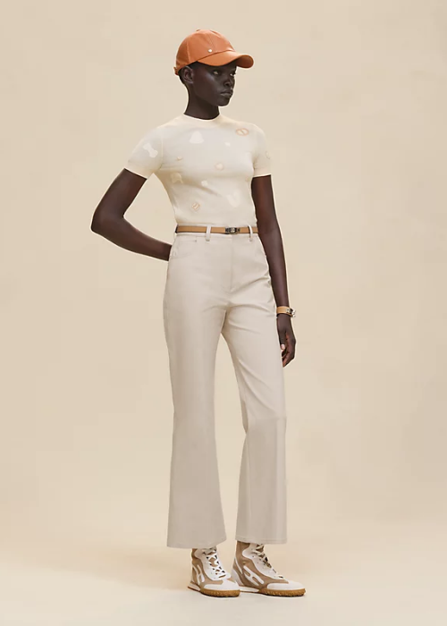 Pull manches courtes motif « Candy Libris » - Blanc