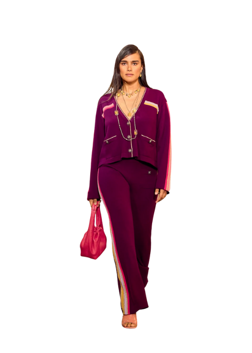 Trousers - Cashmere, purple, pink & multicolor 