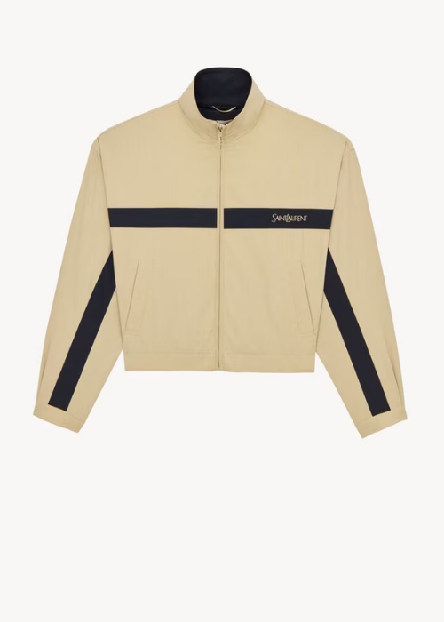 SAINT LAURENT jacket in cotton canvas in Beige 