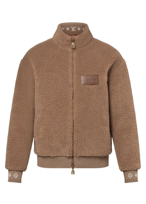 Leather Patch Fleece Blouson