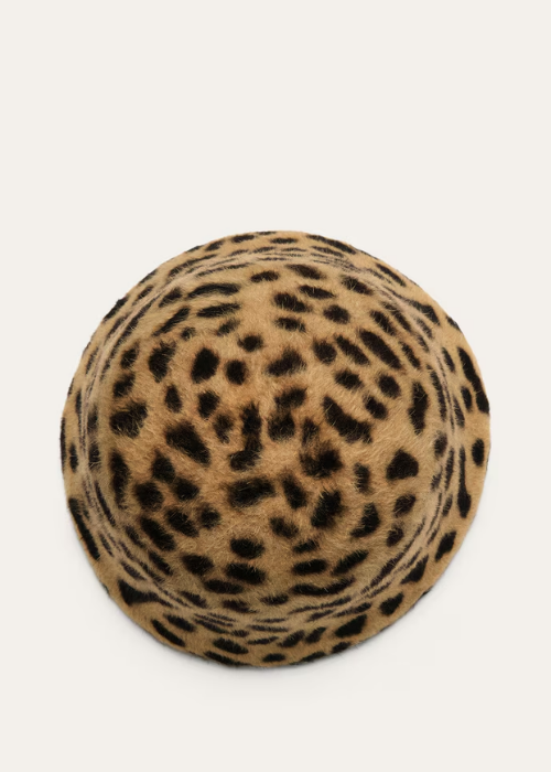 Eva Hat Rabbit Fur Cheetah Print | Loro Piana BE