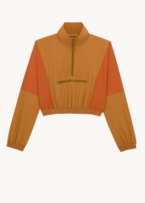 CASSANDRE cropped windbreaker in nylon faille