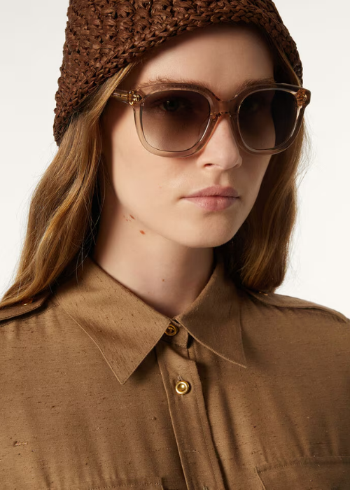 Spagna Sunglasses Acetate Transparent Nude Gradient