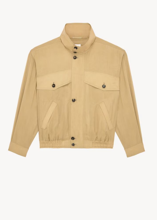 jacket in cupro in Beige | Saint Laurent