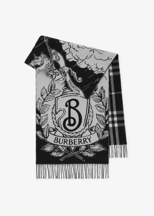 Burberry Wide Reversible Stormy Knight Scarf 