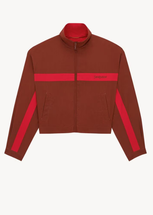 SAINT LAURENT jacket in cotton canvas in Brown