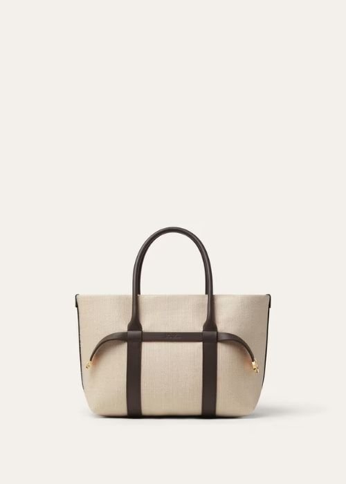 Loro Piana Blossom Bag Large Tote — Canvas & Leather