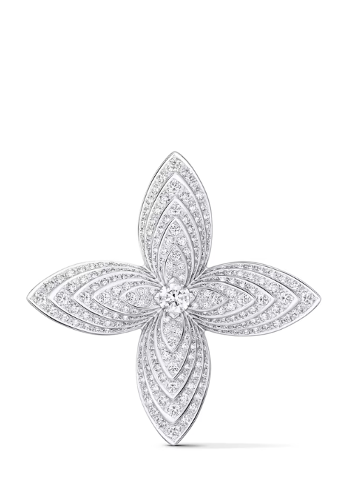 Idylle Blossom Brooch, White Gold & Diamonds