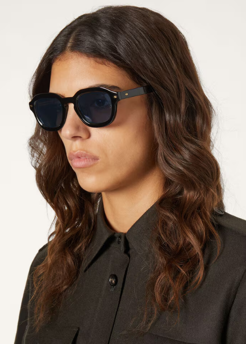 André Sunglasses Acetate Black Grey/Black Gold