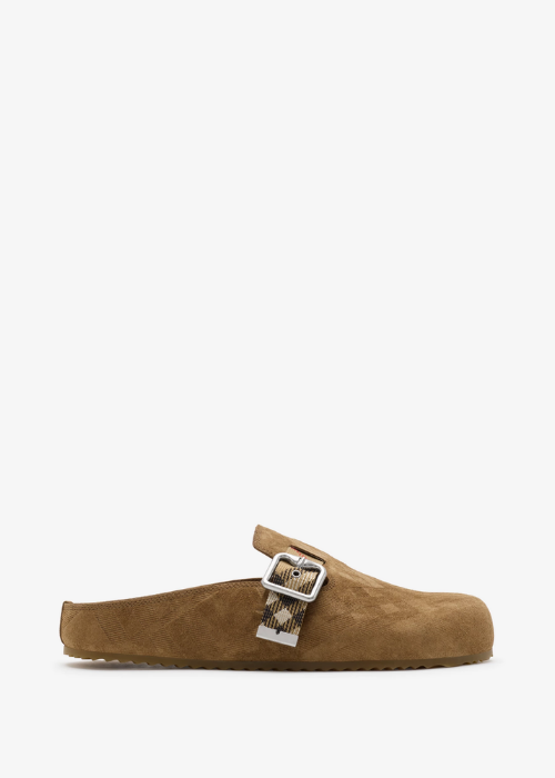Burberry Urchin Suede Clogs. 