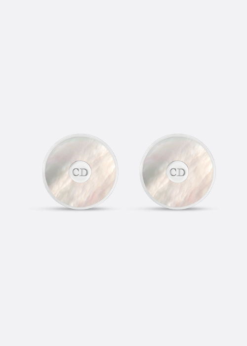 CD Icon Cufflinks Silver and Mother-of-Pearl | DIOR