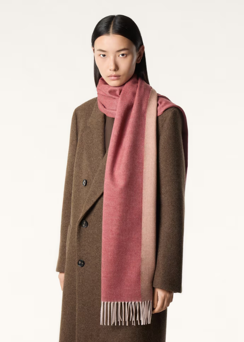 Two-Tone Scarf Baby Cashmere Roses Field