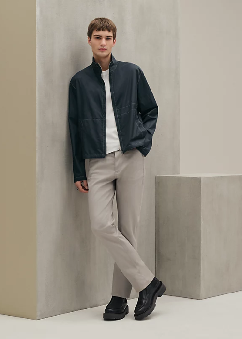 Zipped jacket shirt - Grey - 45