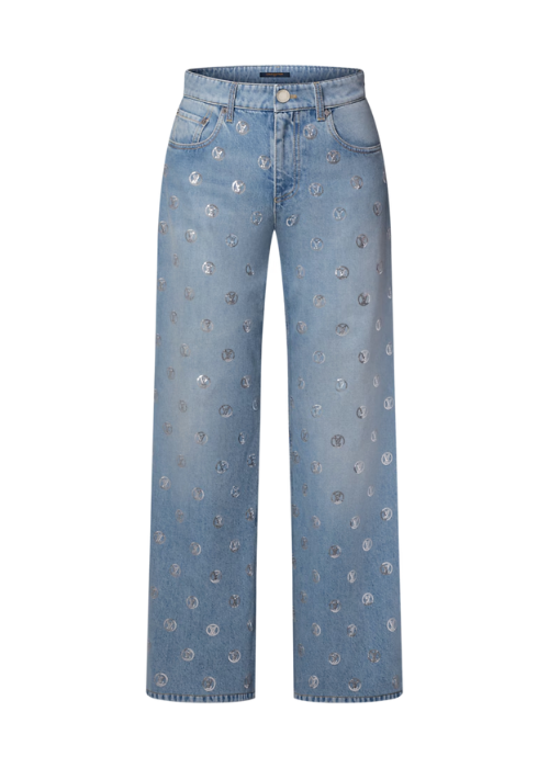 Signature Sequin Boot-Cut Jeans