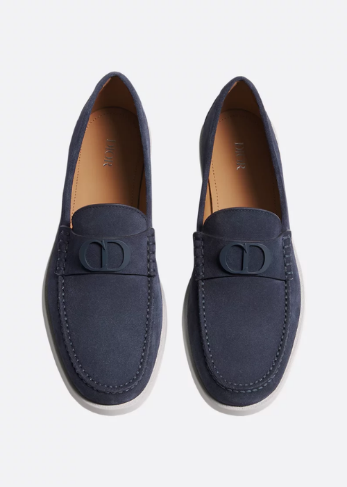 Dior Granville Loafer Navy Blue Suede | DIOR