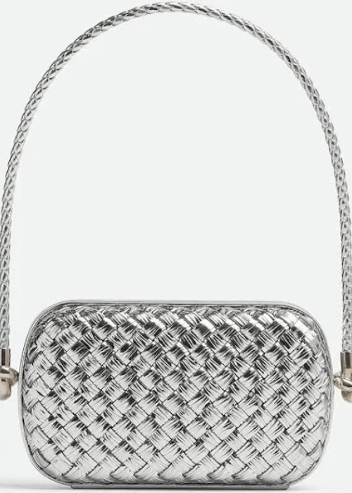 Knot Minaudiere Intrecciato Leather Clutch