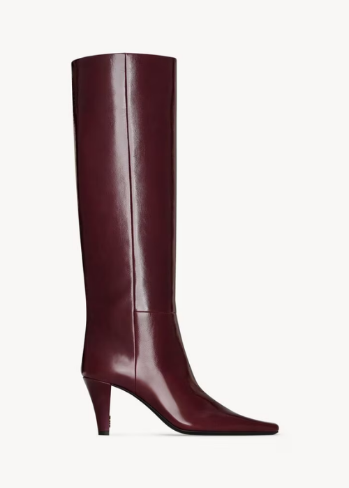JILL boots in smooth leather in Bordeaux