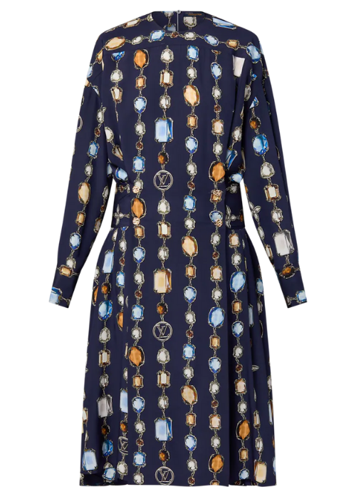 Long-Sleeved Necklace Dress