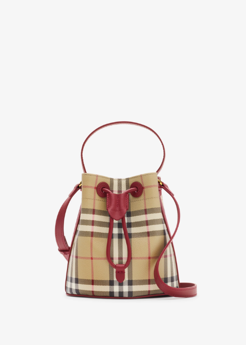 Burberry Mini Check Bucket Bag