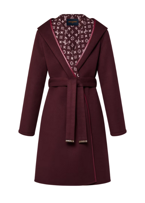 Signature Long Hooded Wrap Coat