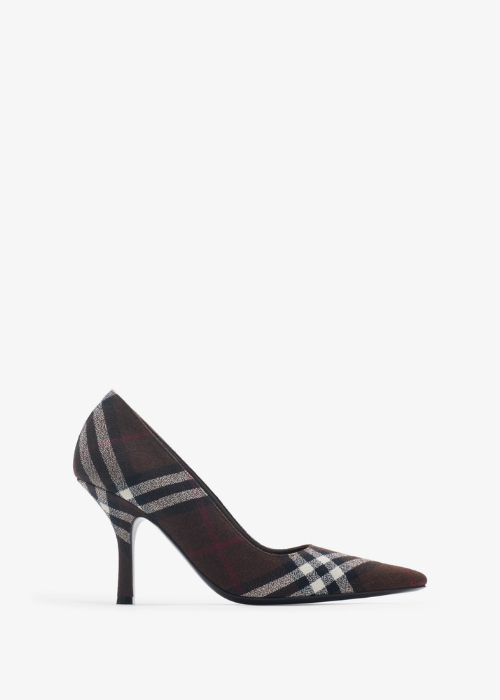Burberry Women's White Check Dame Pumps