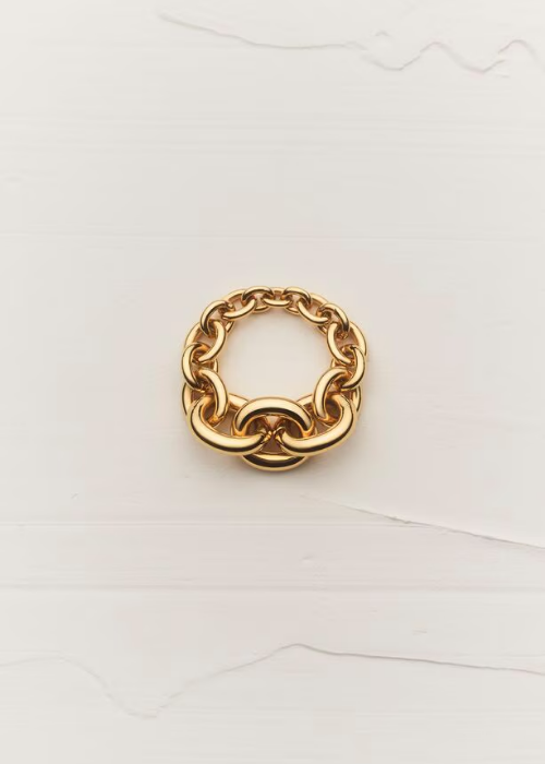 graduated chain ring in 18K yellow gold in Gold