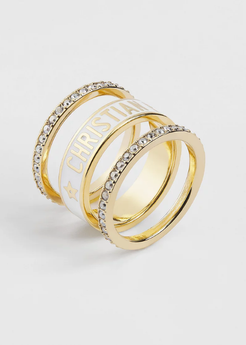Dior Code Ring Set Gold-Finish Metal with Silver-Tone ...