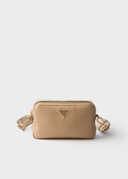 Prada Small Leather Crossbody Bag / Camera Bag