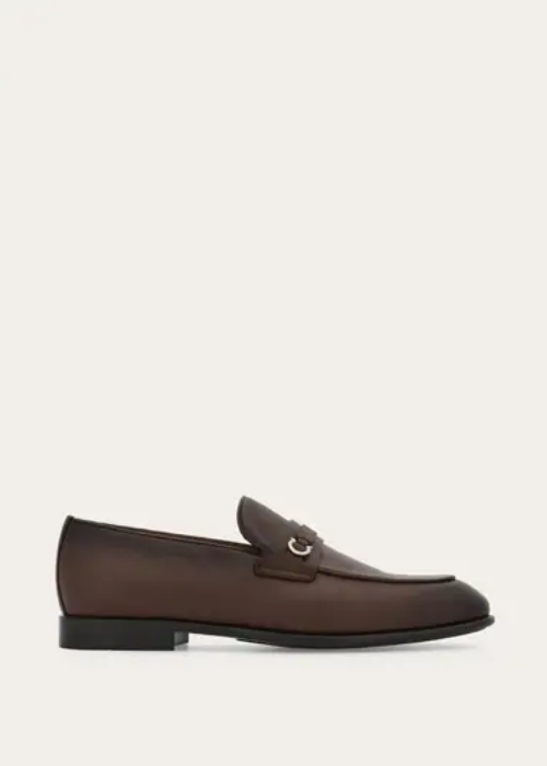 Ferragamo Gancini-buckle leather loafers