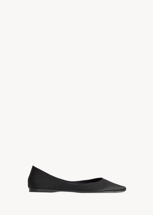 LOU ballerinas in satin crepe in Black
