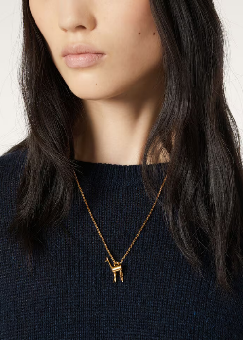 Vicuna Necklace Brass Jewel Sun Gold